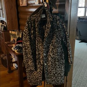 Leopard Print Women's Coat